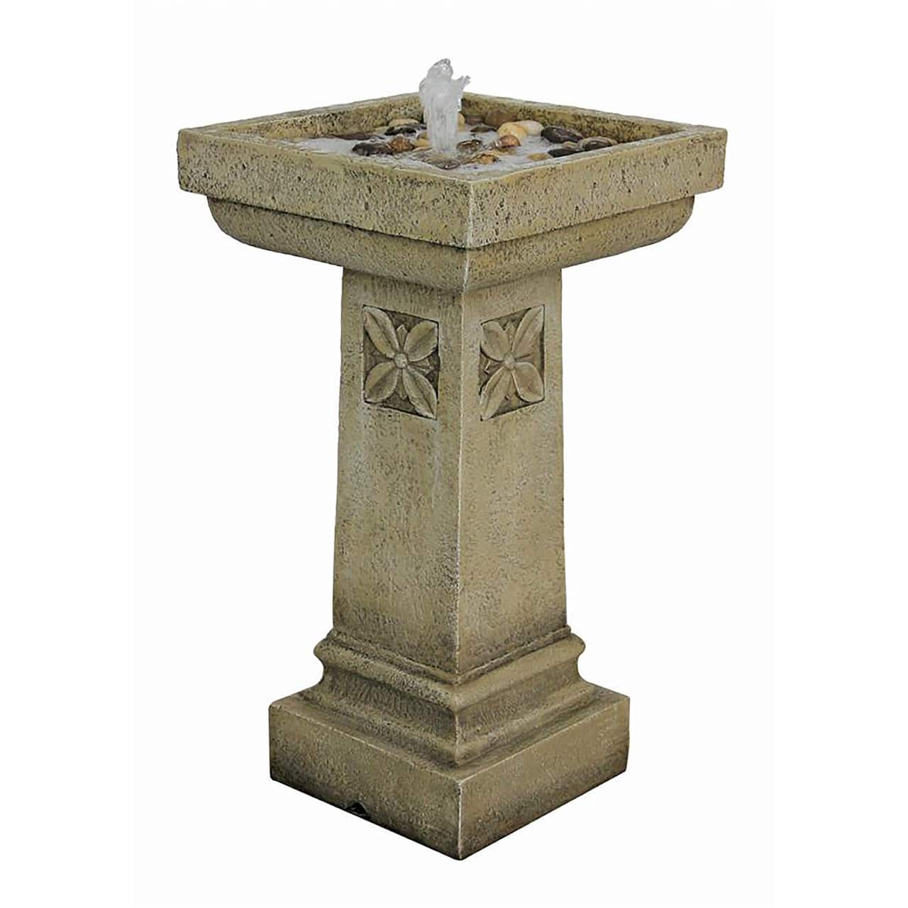 Design Toscano 2.3ft. Beige Chapel Manor Pedestal Garden Fountain